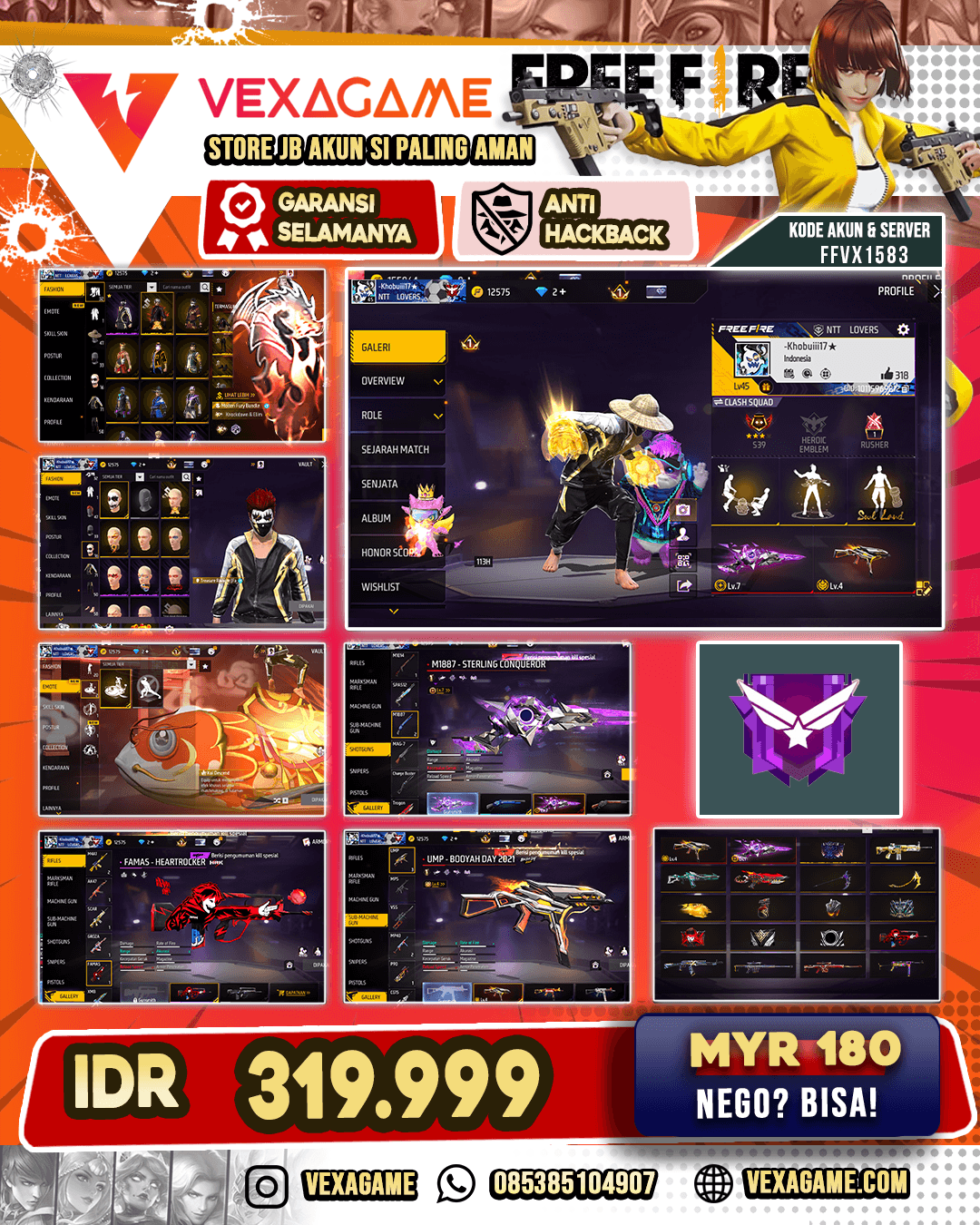2 Evo 1 Max | Face Joker On | Vault OTW 100 | Tinju ON