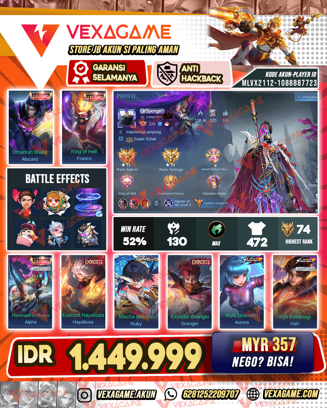 3 Legend | 3 KOF | 2 Exorcist | 2 AOT | Julian JJK | Recall Tas Tas