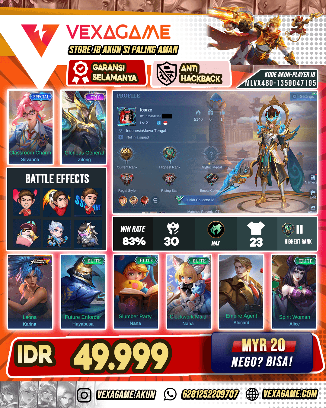 Karina KOF X Zilong Epic