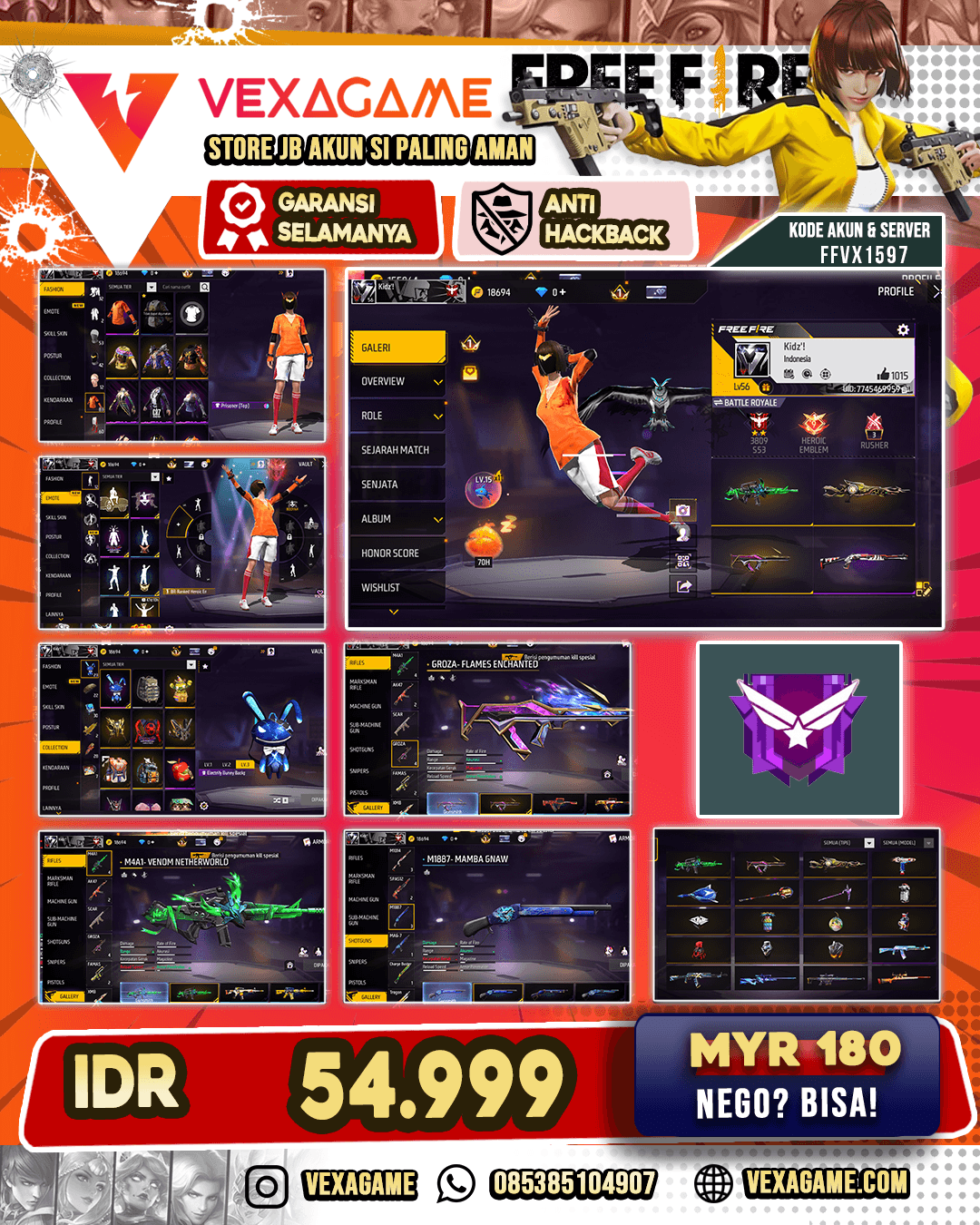 SG MAMBA | SG BUNNY | SG PELURU SUCI | VAULT  OTW 100