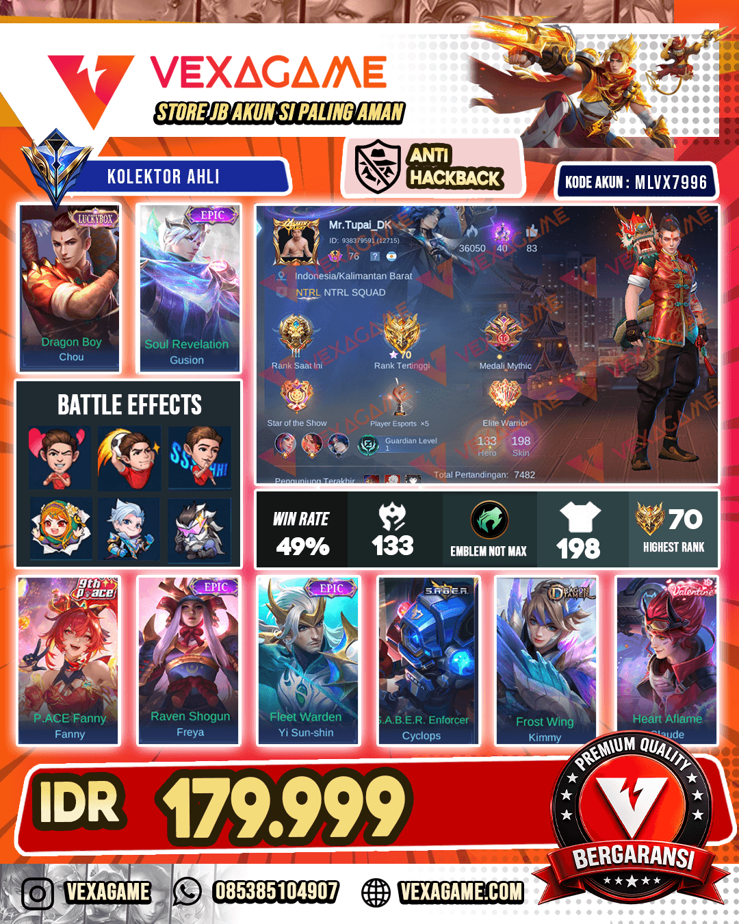 Chou Luckybox | Gusion Epic