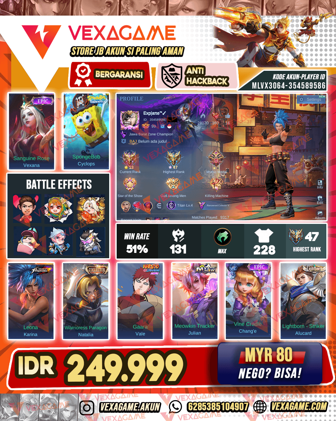 Cyclops Spongebob X Karina KOF | Emblem MAX & Hero MAX