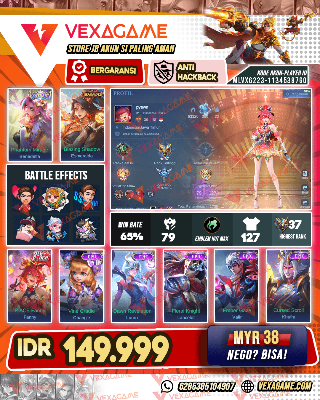 Fanny Pace | Lunox Epic | Esme Blazing