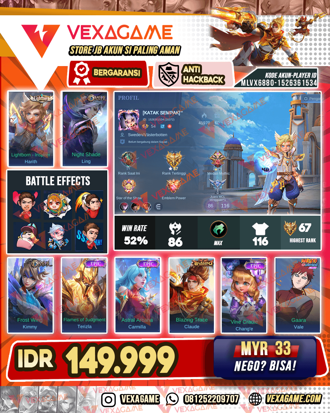 Harith Lightborn | Ling Drangon Timer | Emblem MAX