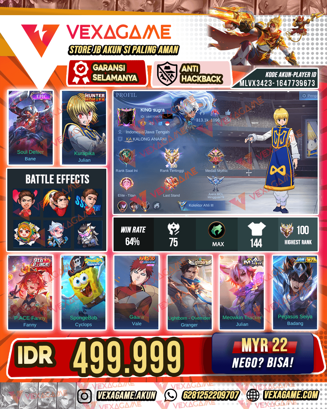 Julian HxH Ex Immortal | Emblem MAX