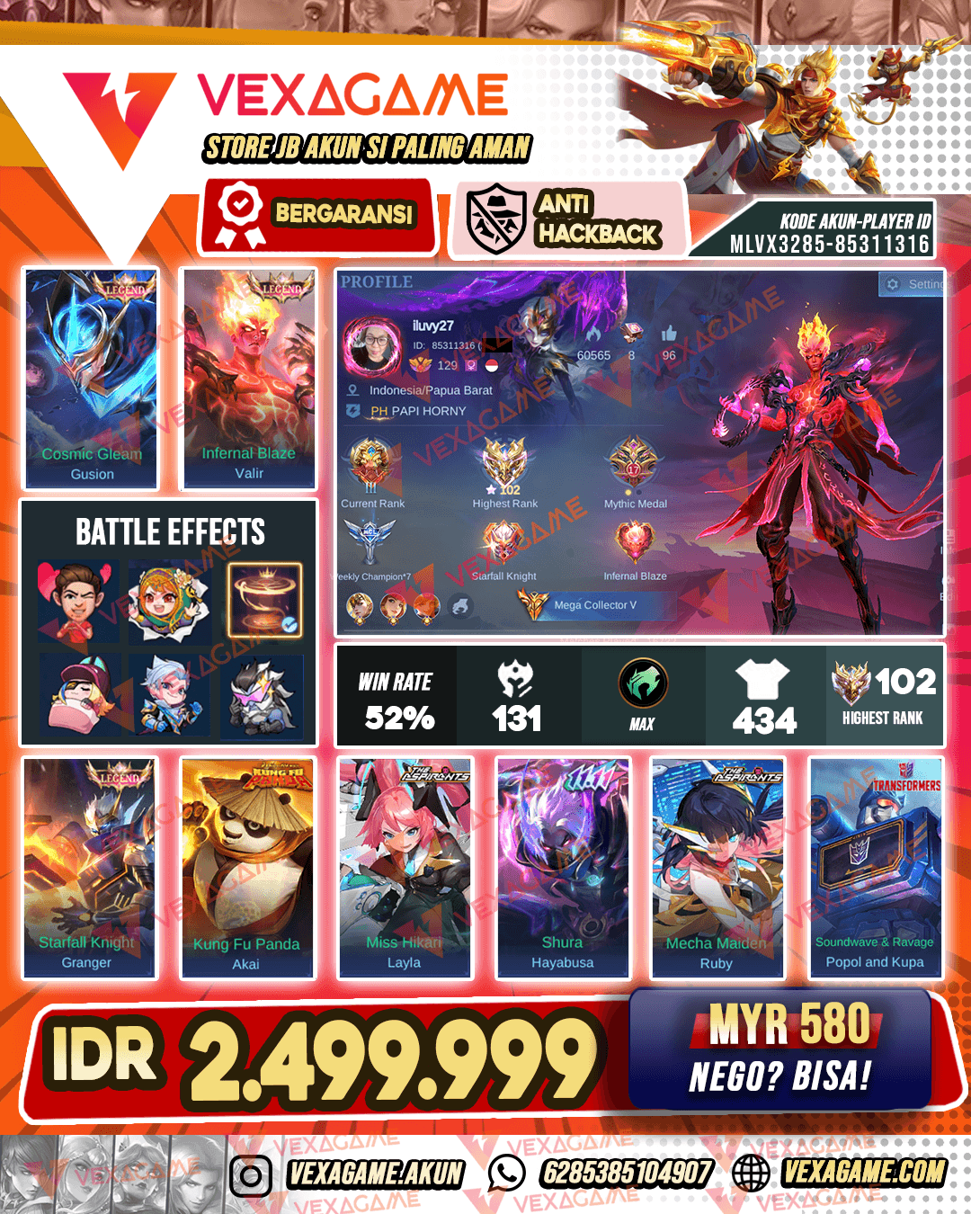 3 Legend | 2 Aspirants | 2 Kungfu Panda | 4 Transformers | 14 Luckybox | Emblem MAX & Hero MAX | Recall Tas Tas Merah