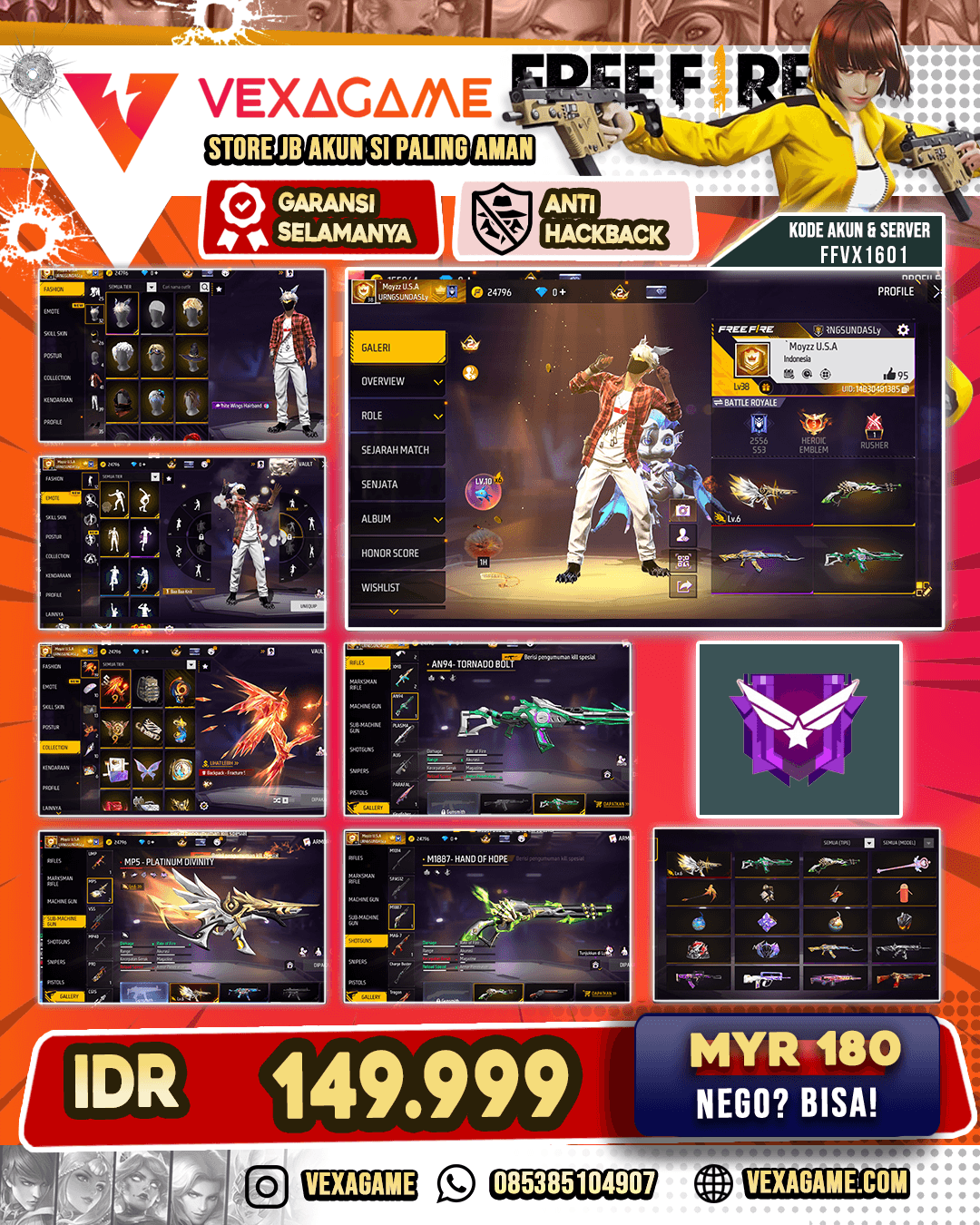 1 EVO OTW MAX | SG LUMUT | AN94 INCUBATOR | VAULT  OTW 50