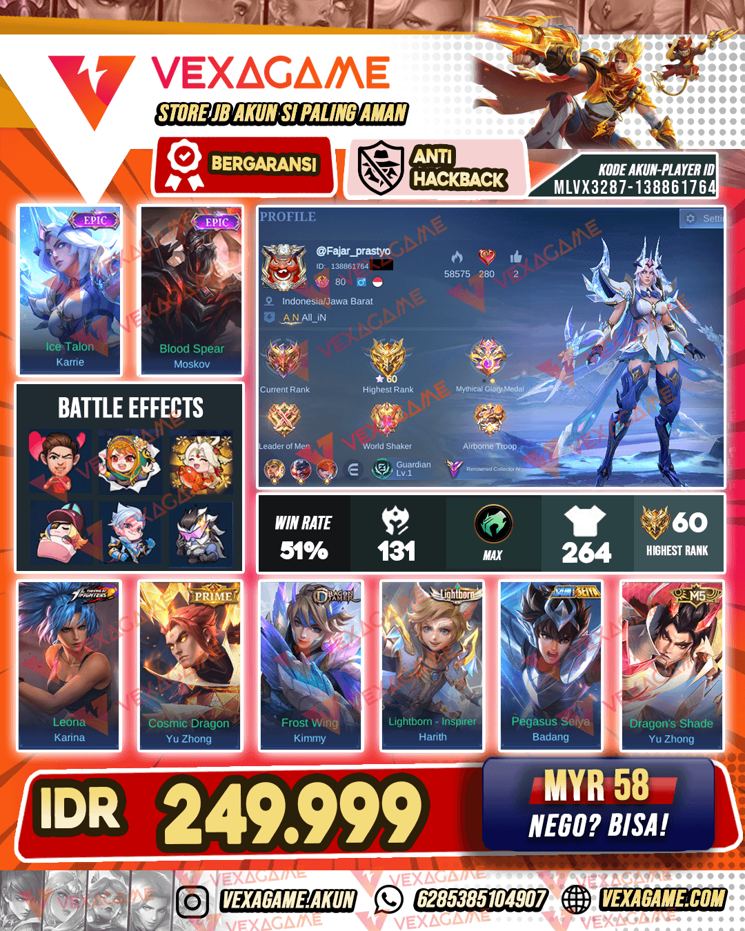 Karrie Epic X Moskov Epic | Emblem MAX & Hero MAX