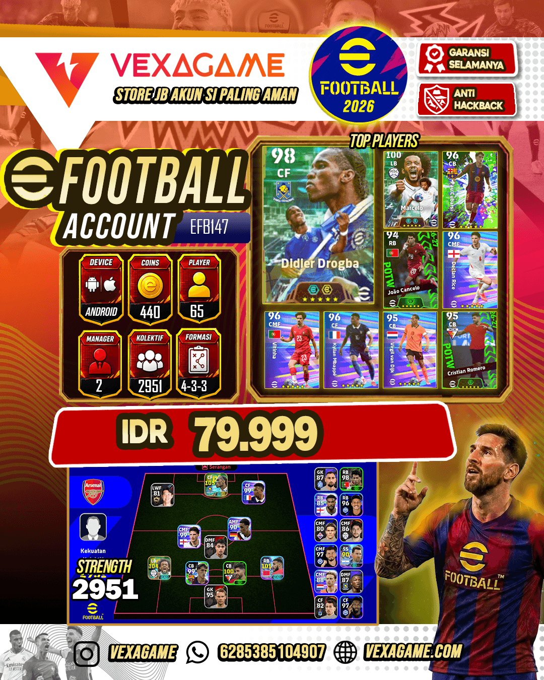 Didier Drogba 105, Marcelo 104, Lionel Messi, Achraf Hakimi