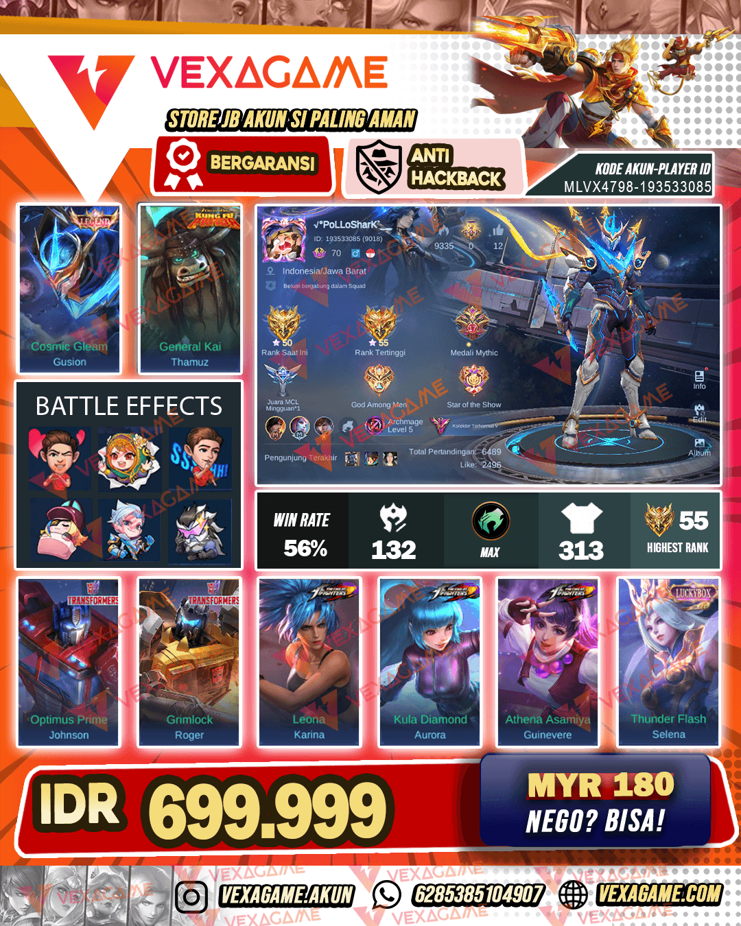 Gusion Legend | 2 KOF |