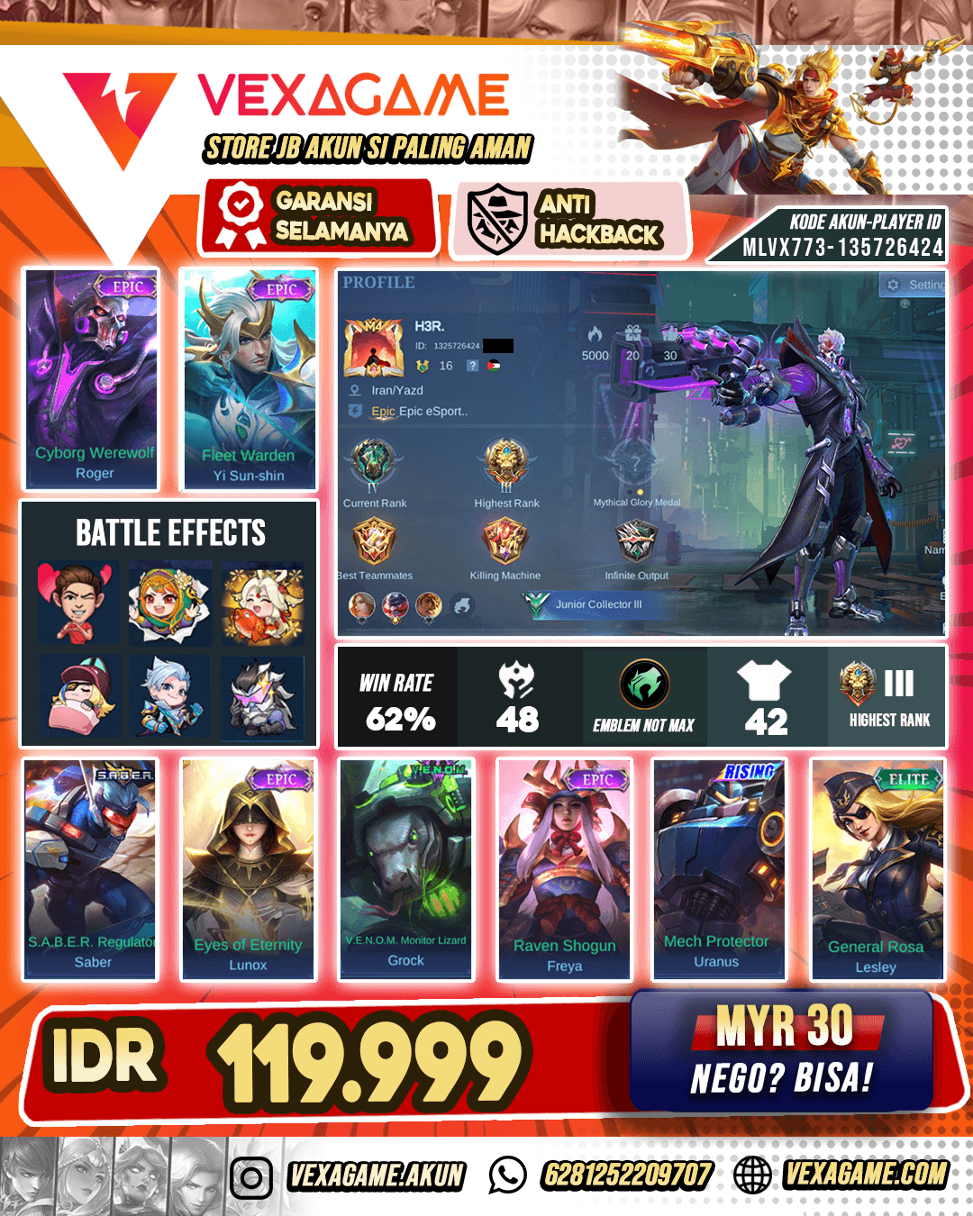 Roger Epic Murah