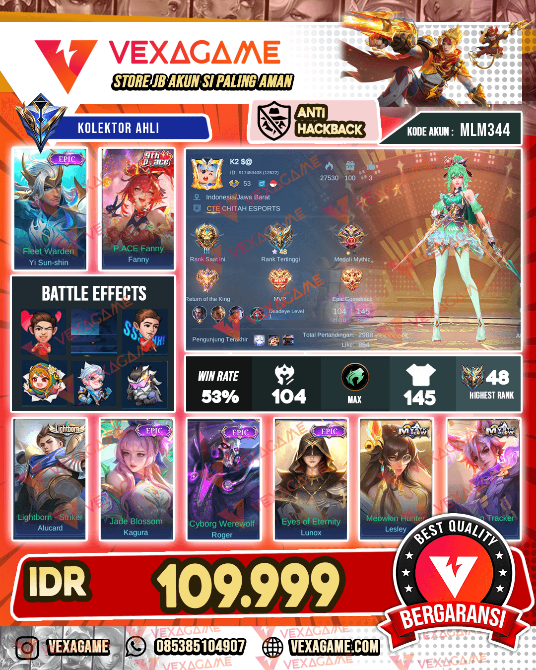 Fanny Pace | YSS Epic | Emblem Max