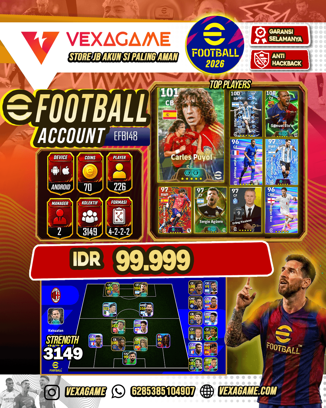 Carles Puyol, Samuel Eto'o, Sergio Agüero, Lionel Messi