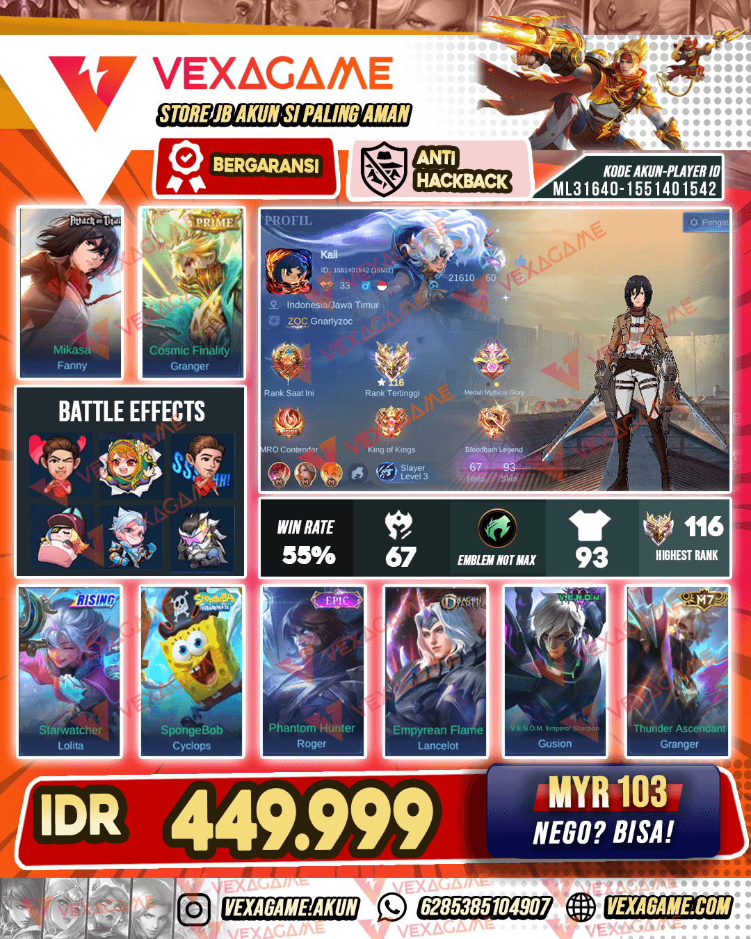 Fanny Mikasa | Granger PRIME | Ex Immortal
