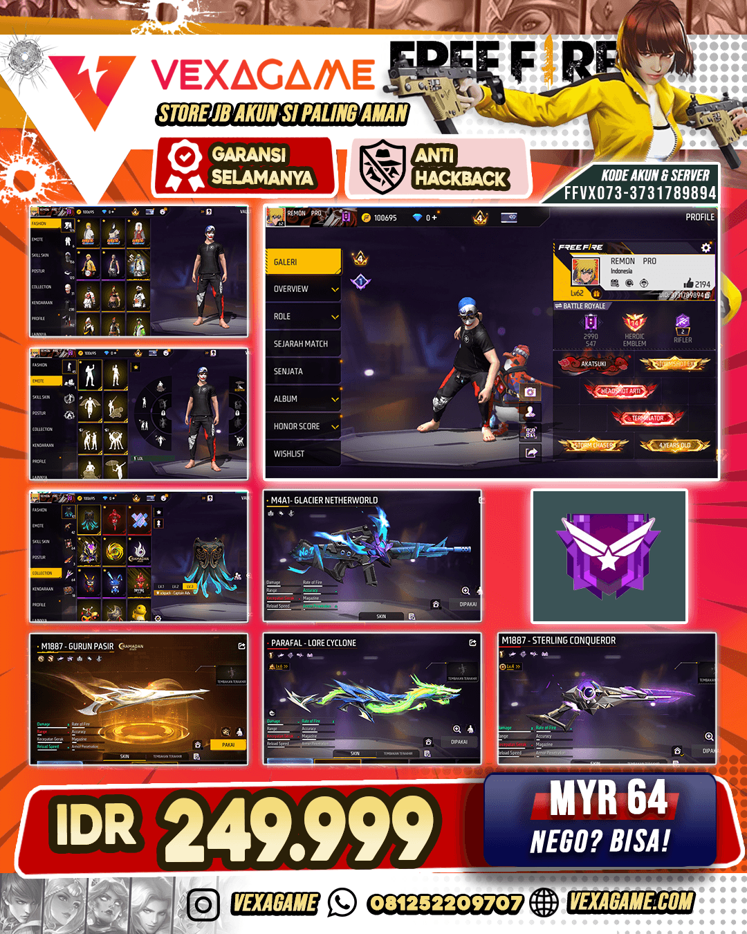 Parafal Lore Cyclone Lv 6 X M1887 Sterling Conqueror X SG Gurun