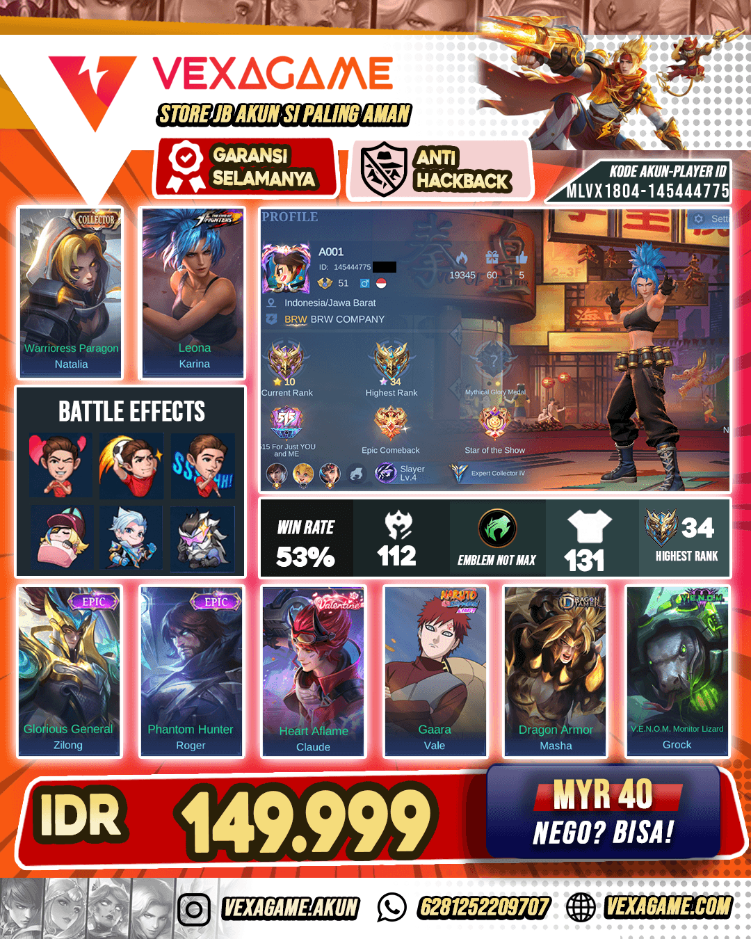 Karina KoF X Claude Valentine
