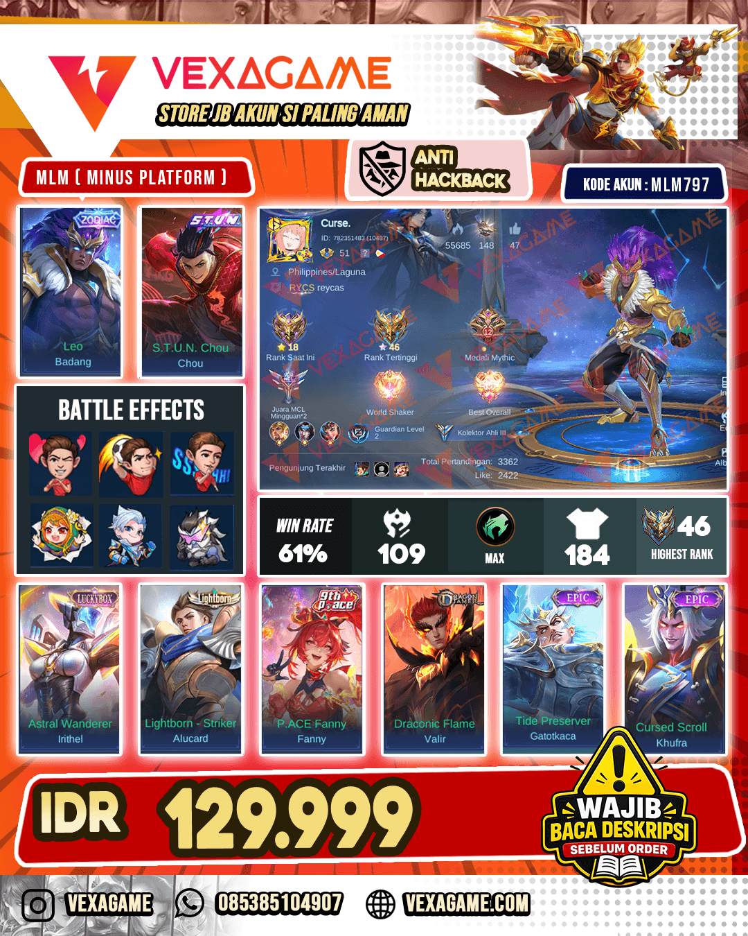 Badang Zodiac | Chou Stun | Irithel Luckybox