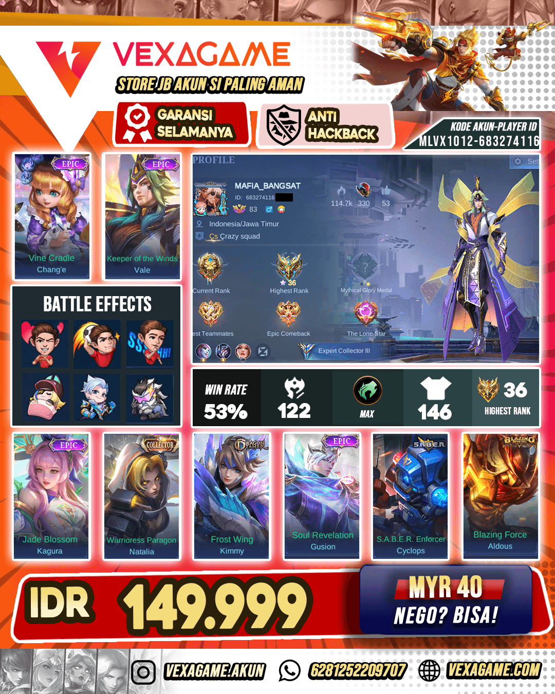 Vale Epic Murah
