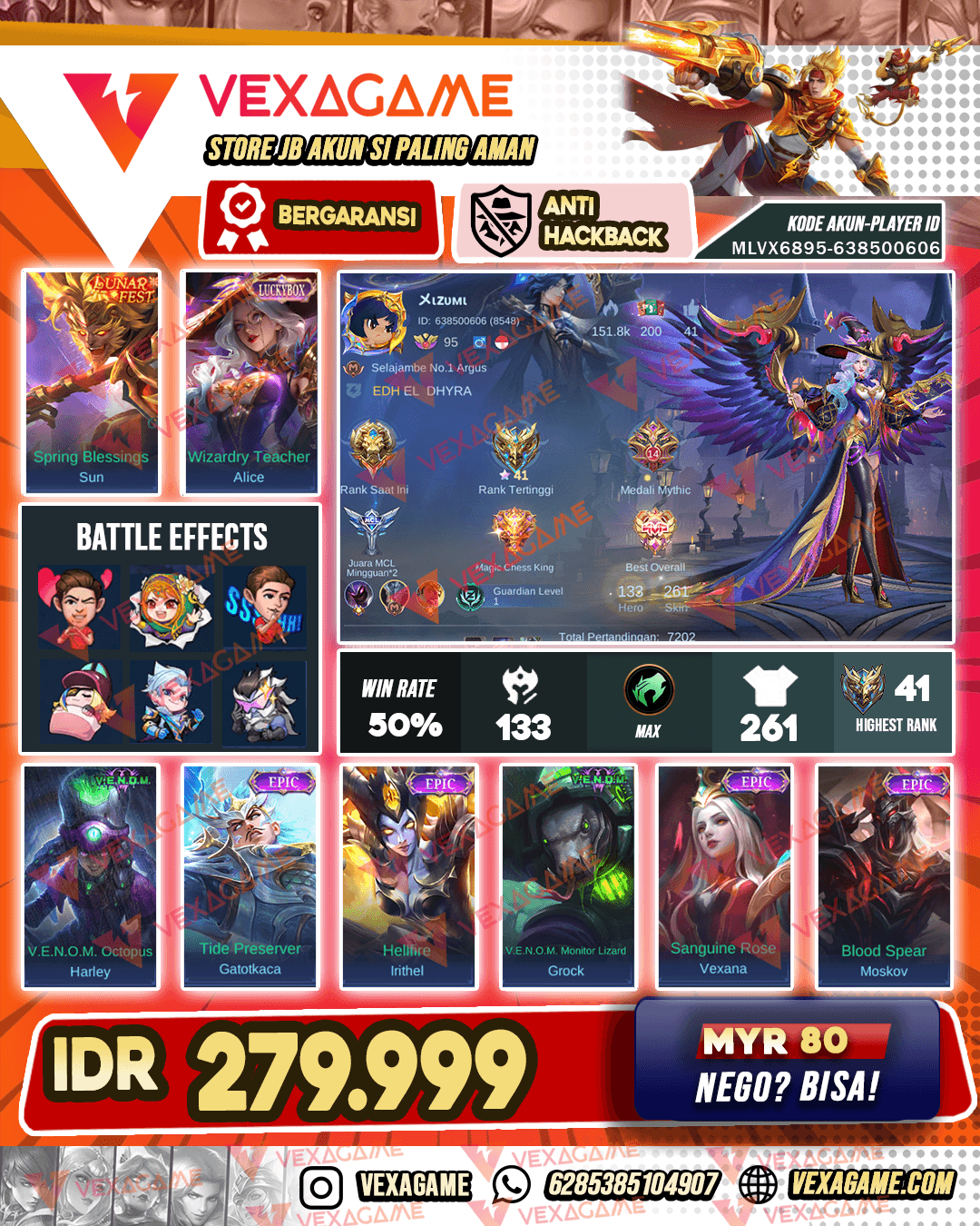 Alice Luckybox | Sun Lunar FEST | Recal TAS TAS Biru | Emblem & Hero MAX