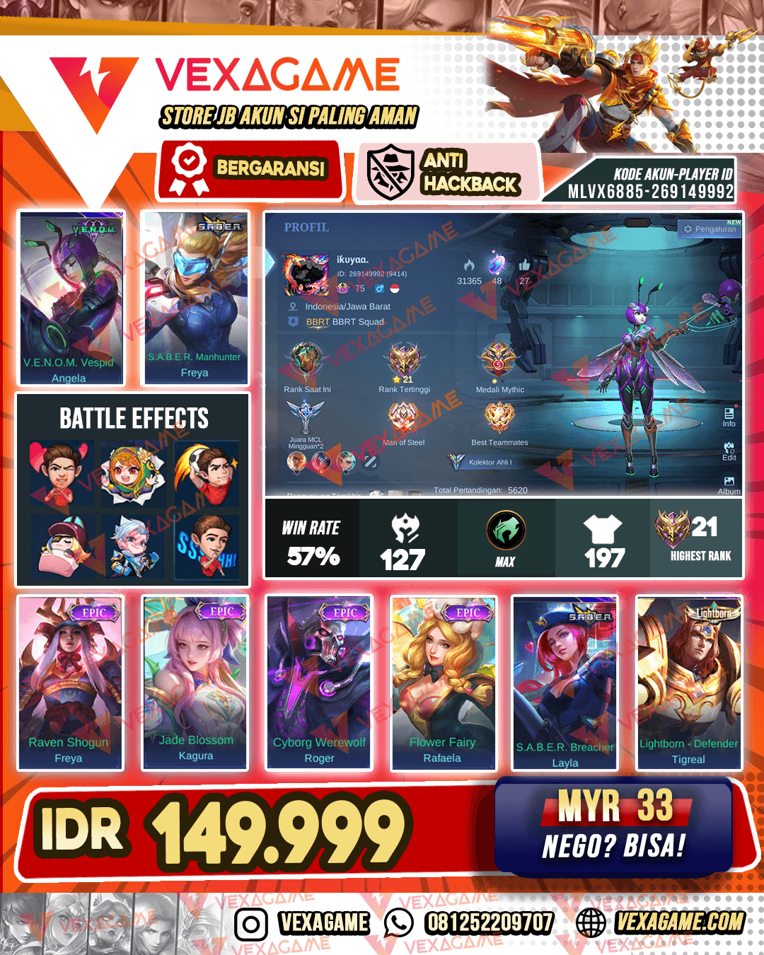 Angela VENOM | Freya SABER | Emblem MAX