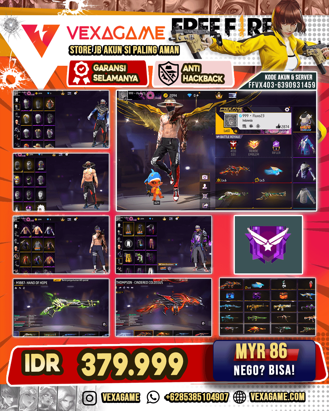 Tinju Drachen Lv 5 | Thompson Cindered Colosus Lv 6 | SG Lumut | SG Terompet | Vault 200+