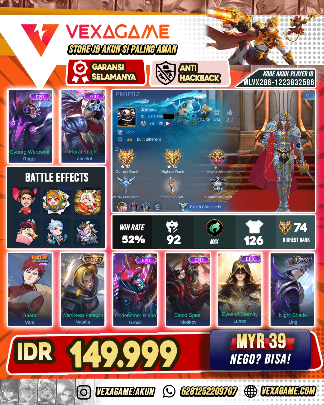 Lancelot Epic Murah