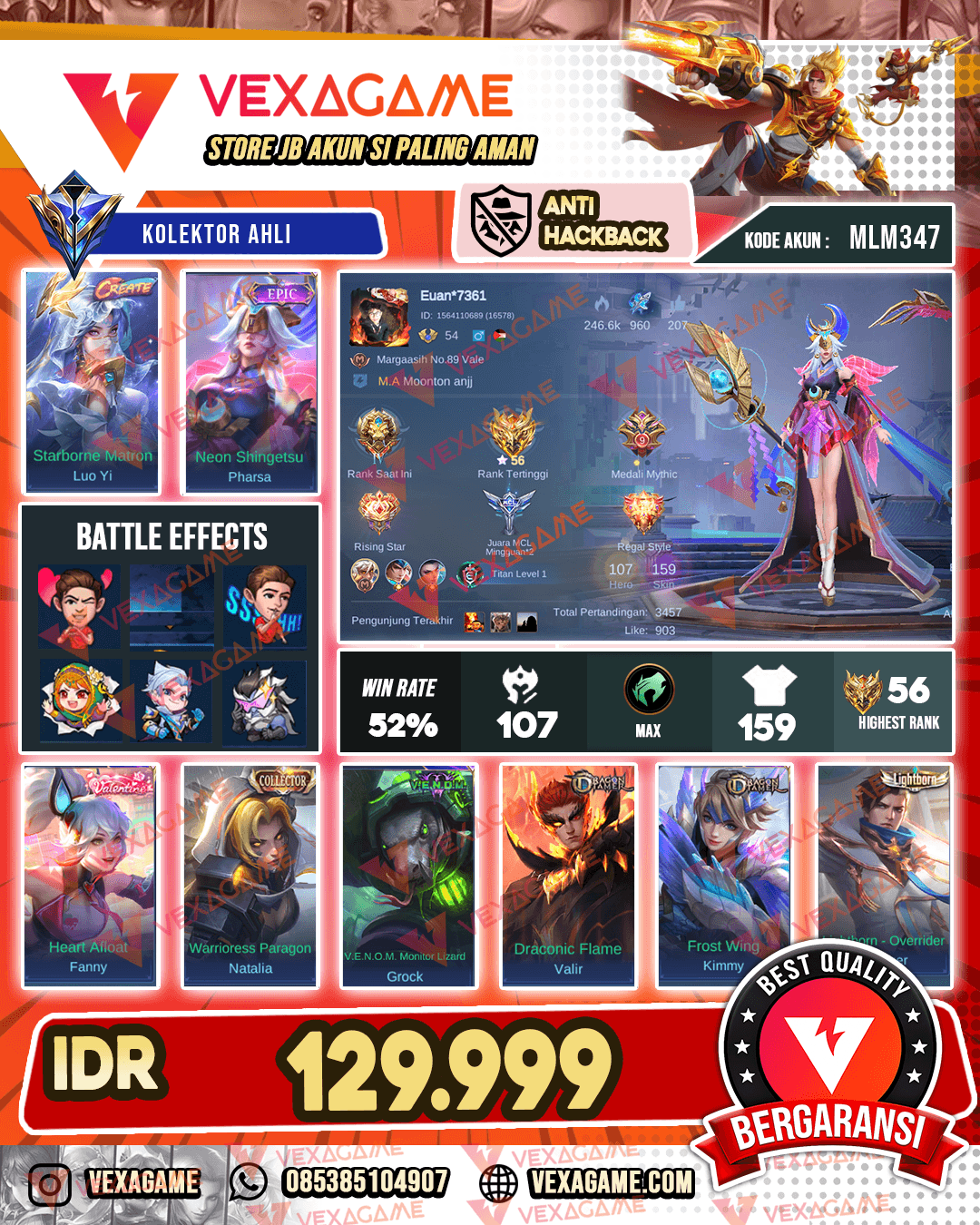 Pharsa Epic | Luoyi Create | Emblem Max