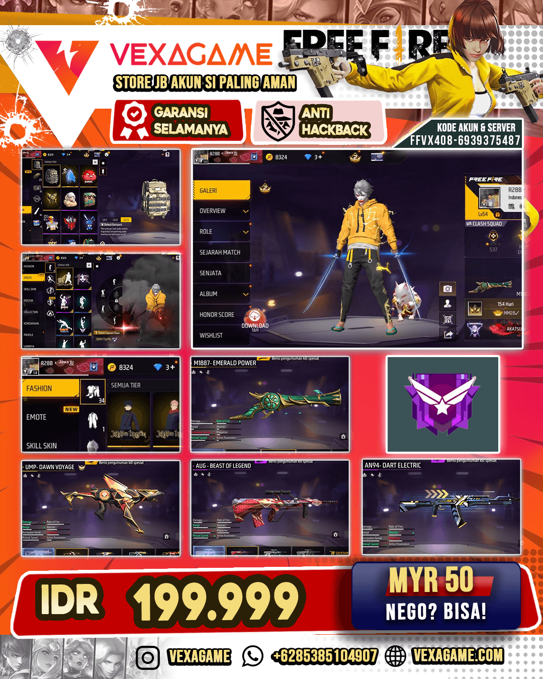 UMP Down Voyage | SG Terompet | SCAR Megalodon Alpha Lv 5 | 2 Bundle JJK