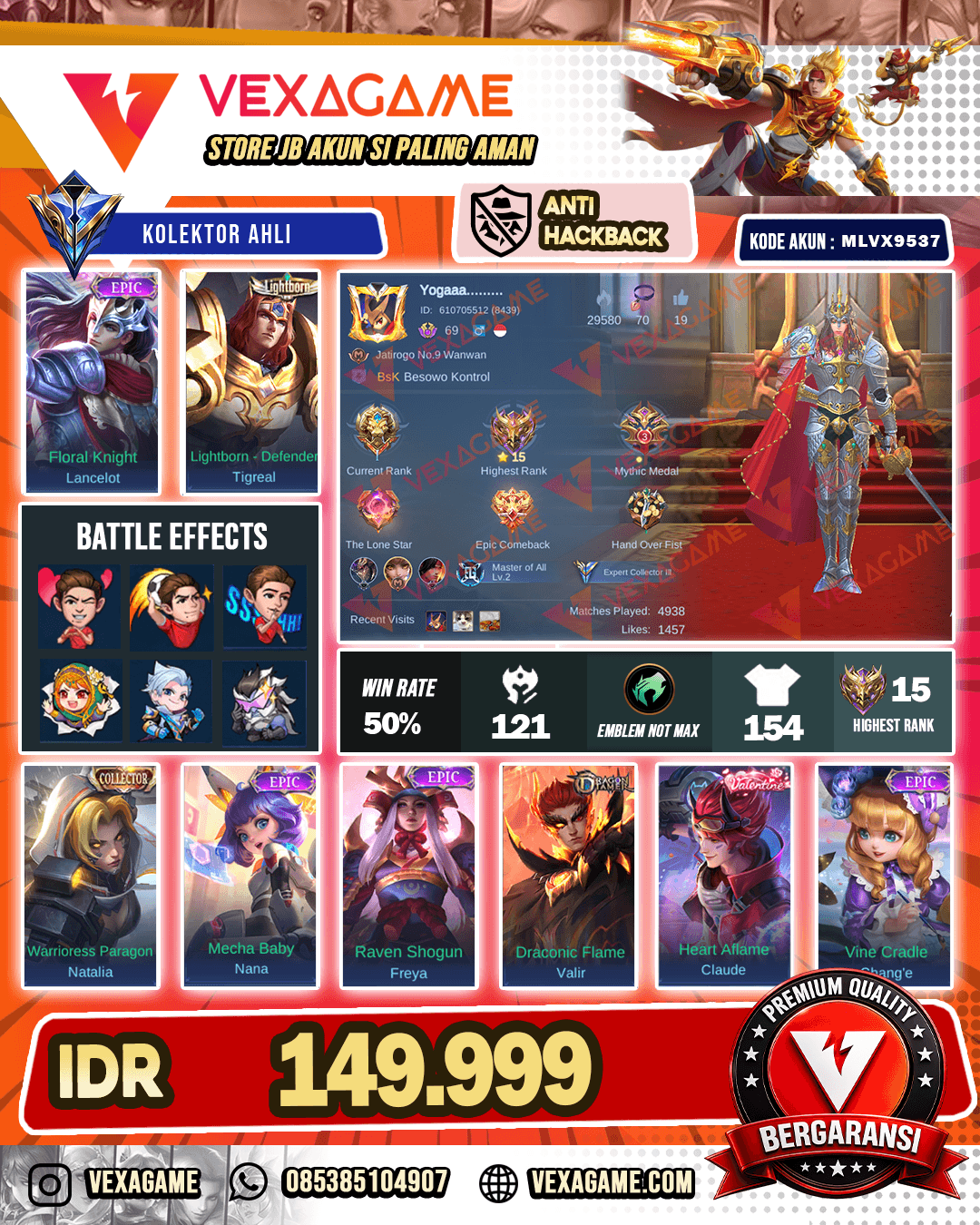 Lancelot Epic | Tigreal Lightborn