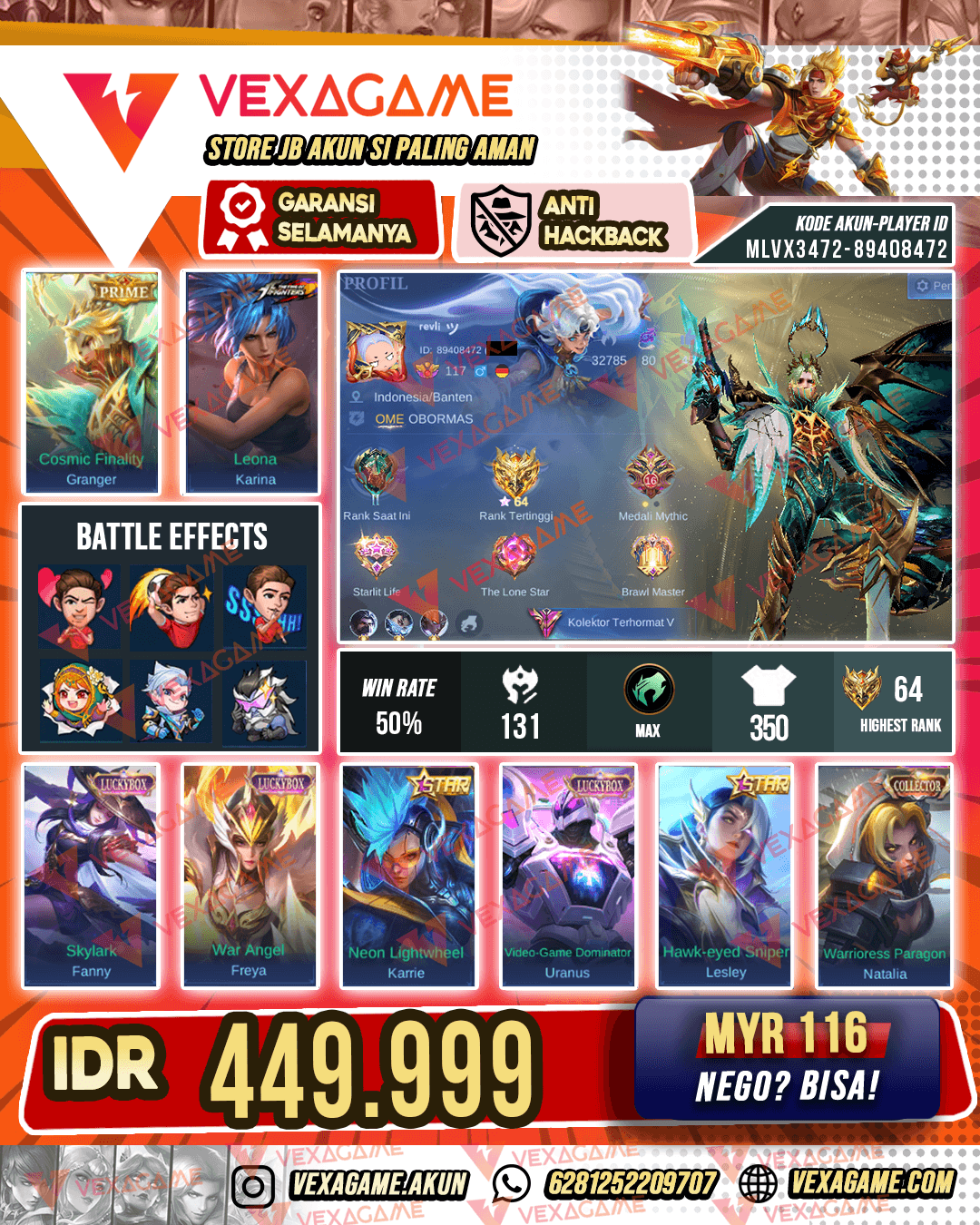 Granger Prime X 3 Luckybox X 2 Annual Star | Emblem MAX & Hero MAX