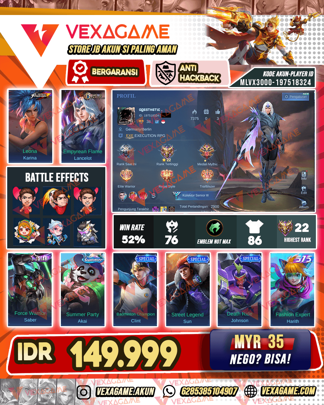 Karina KOF X Lancelot Dragon Tamer