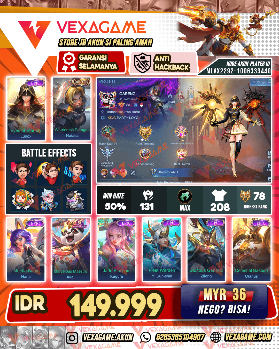 Lunox Epic | Hero + emblem MAX
