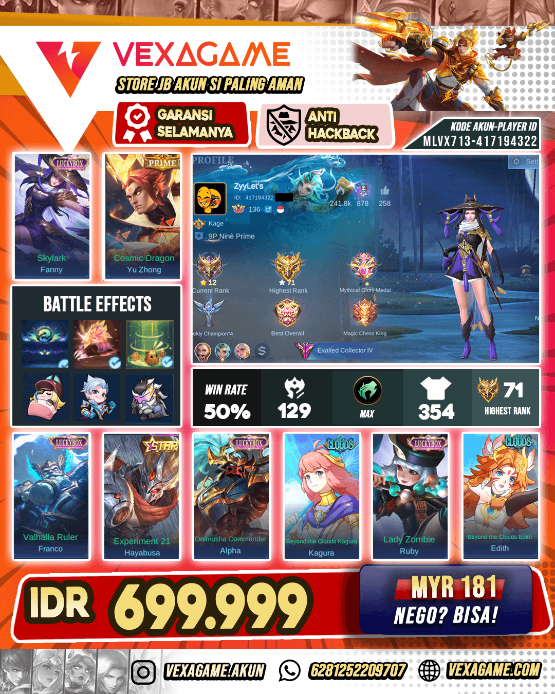 Fanny Lucky Box | Yu Zhong Prime Ex Glory