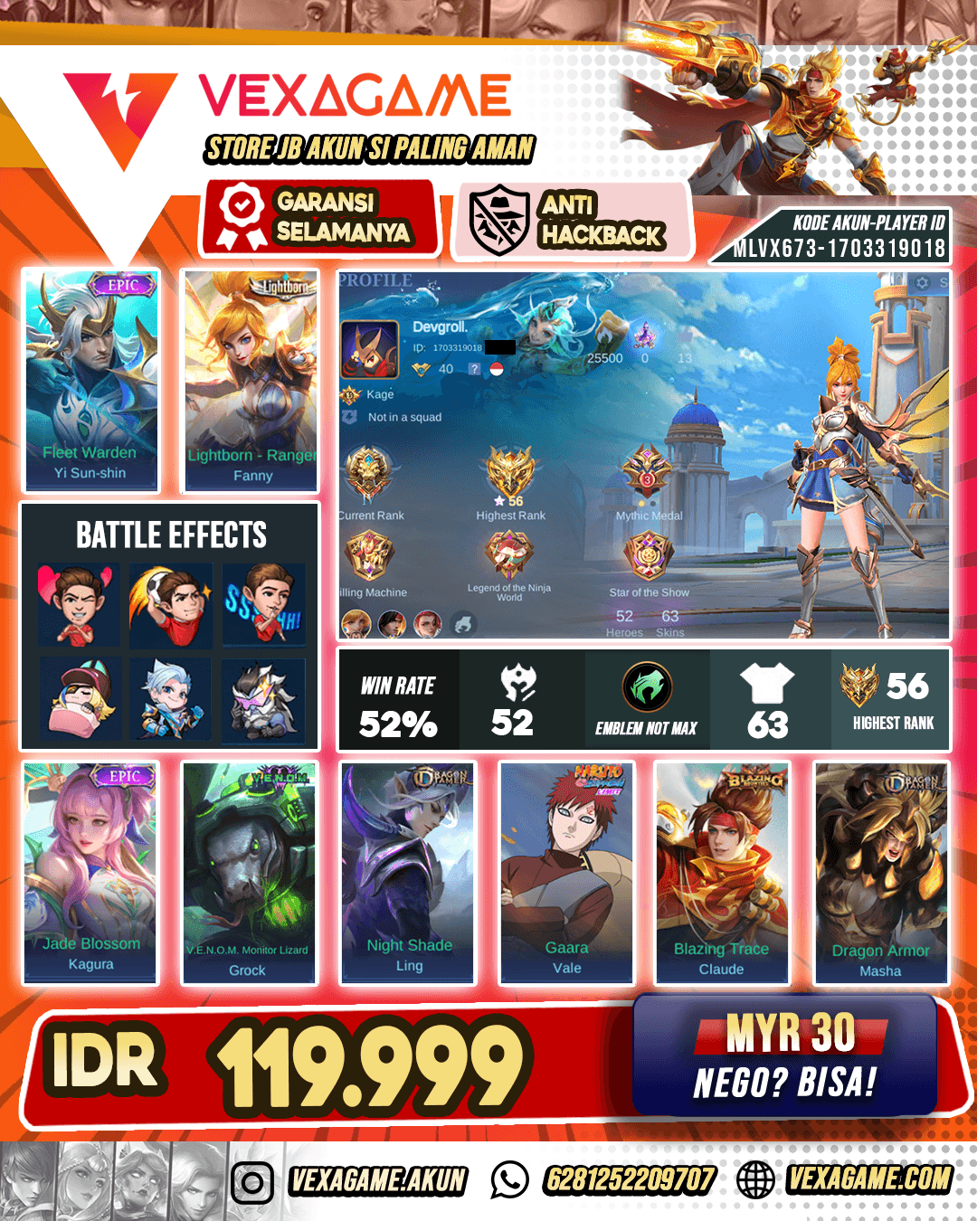 Fanny Lightborn | Yi Shun Shin Epic Ex Glory