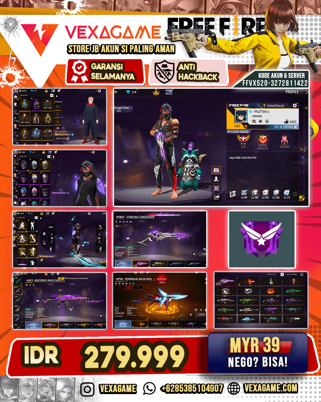 SG EVO LVL 5 | SG LUMUT | MP40 UCIHA | VAULT 250++