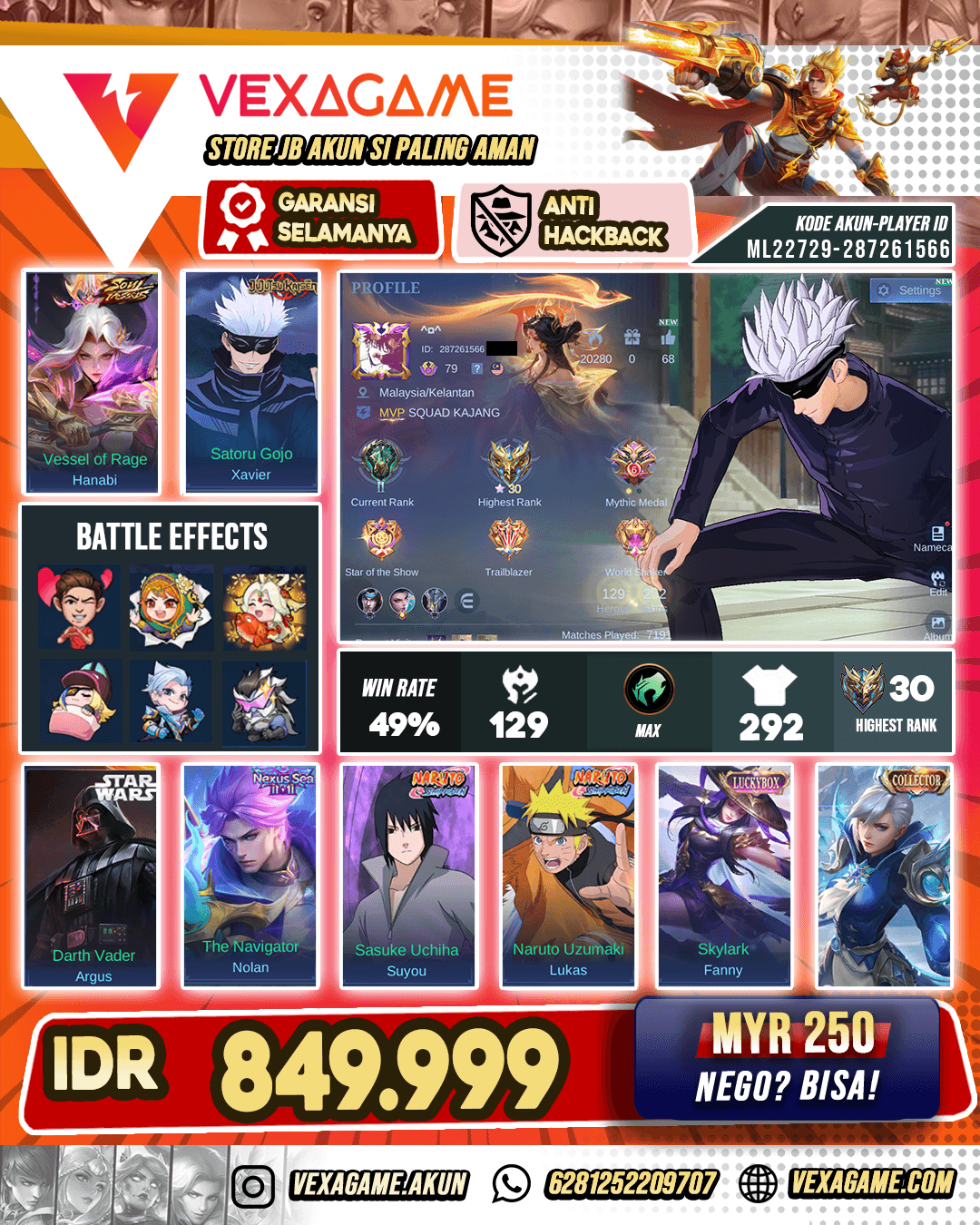 Hanabi Allstar | Naruto X Sasuke | Argus Starwars