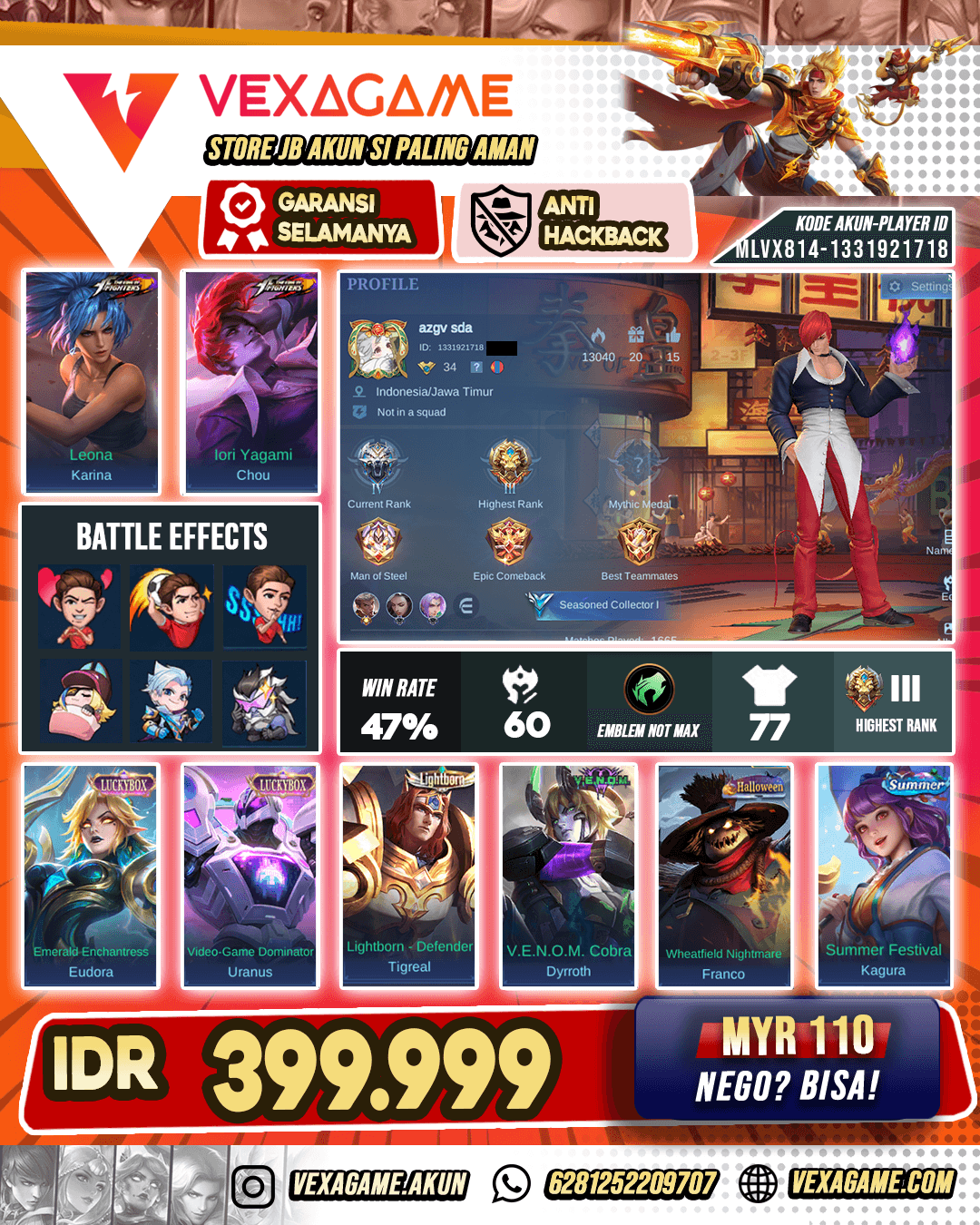 Chou KoF Akun Polosan