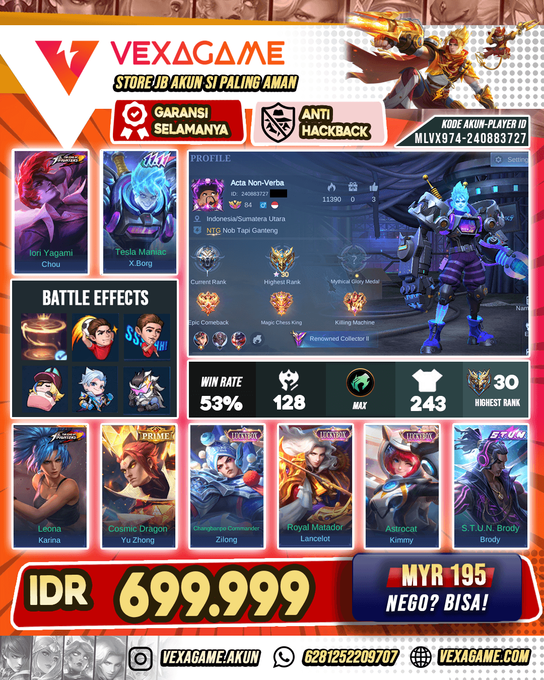 X borg 11.11 | Chou KoF | Recall Tass Tass Merah