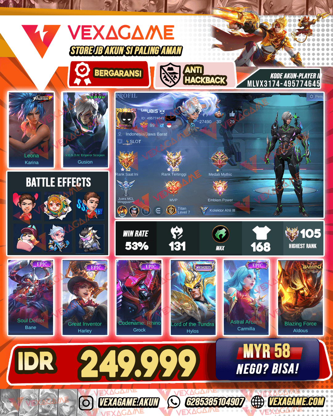 Gusion Venom | Ex immortal