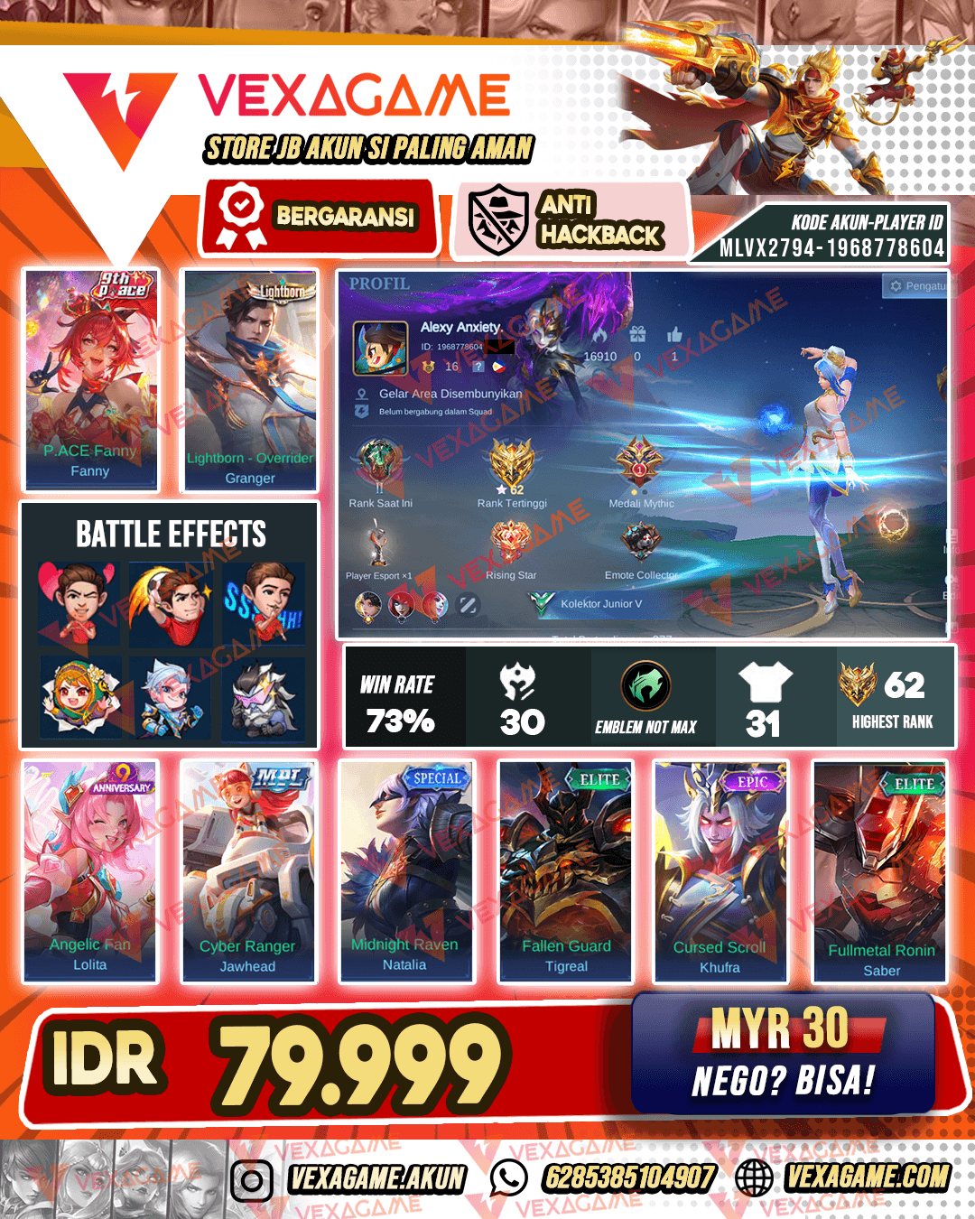 Akun Murah Ex Glory