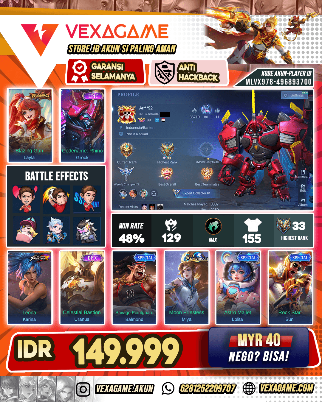 Grock Epic Murah