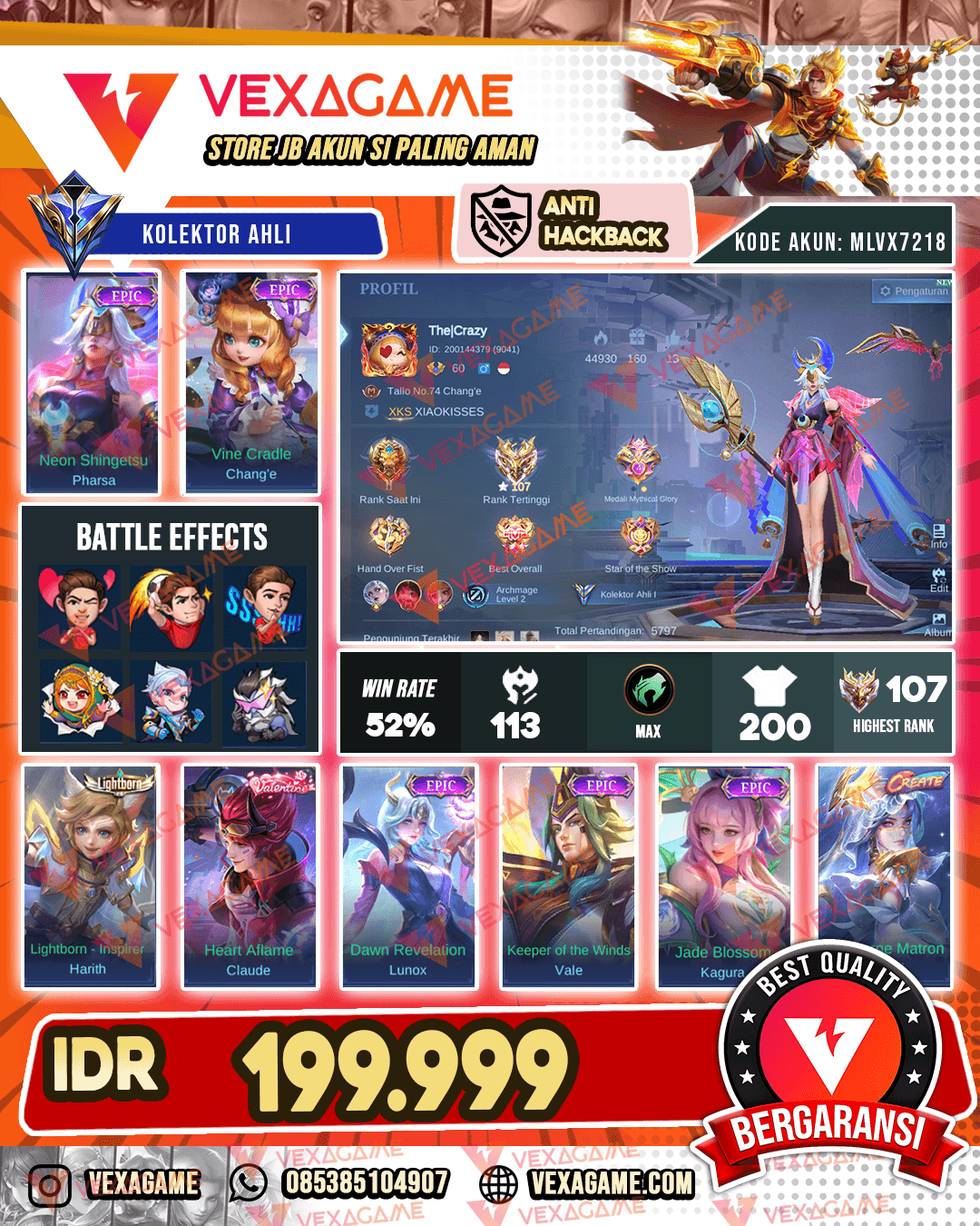 Pharsa Epic | Change Epic EX IMMORTAL Emblem MAX