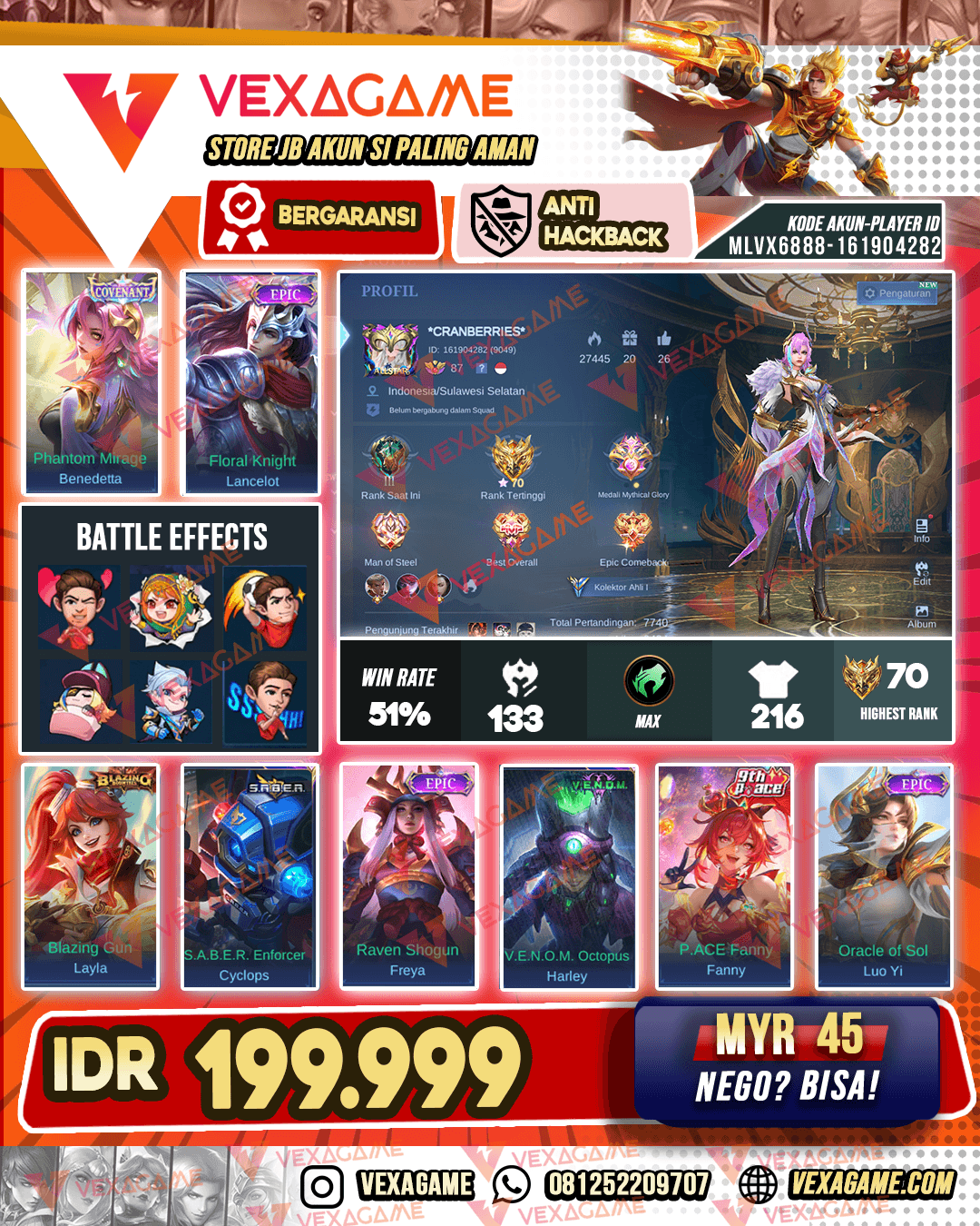 Benedetta Covenant | L;ancelot Epic | Emblem & Hero MAX