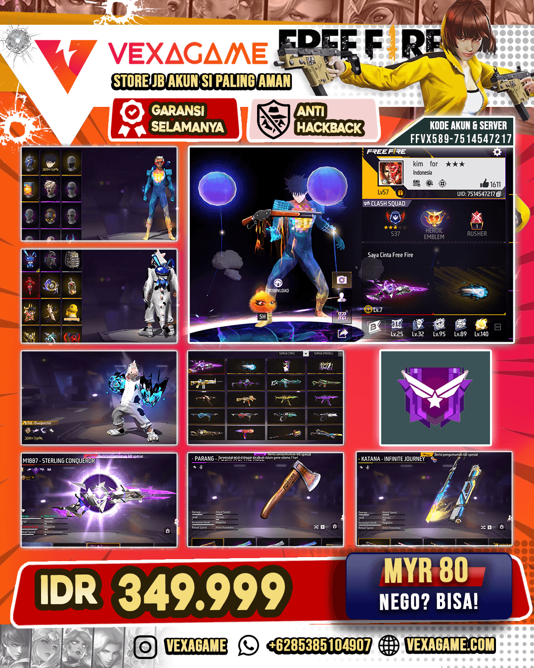 SG - STERLING CONQUEROR LVL 7 | VAULT 150++