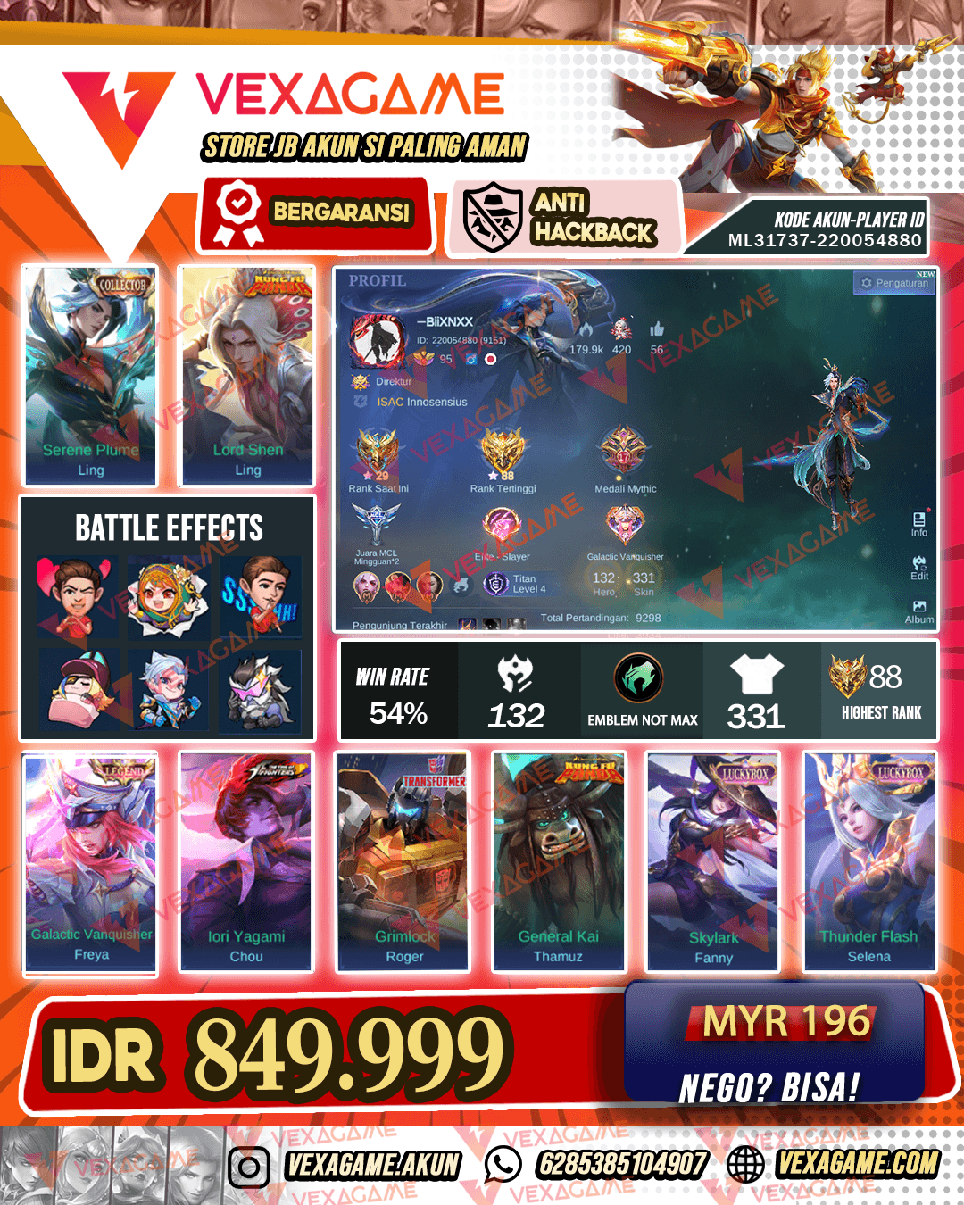 Ling CC X Kungfu Panda | Freya Legend | Chou KOF