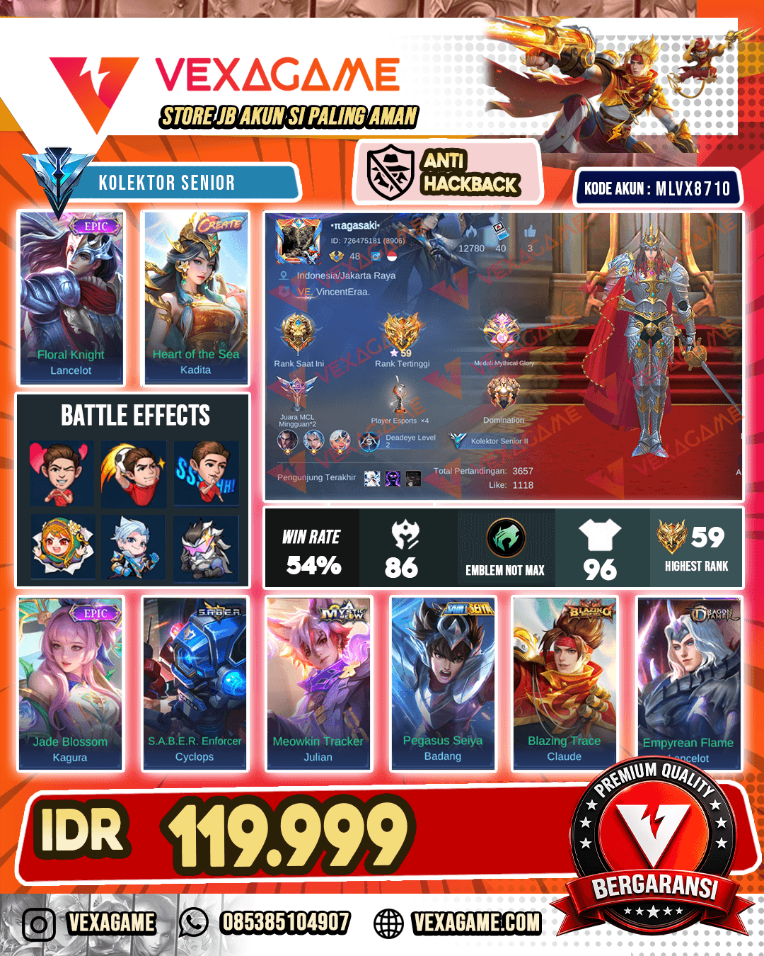 Lancelot Epic | Kadita Create