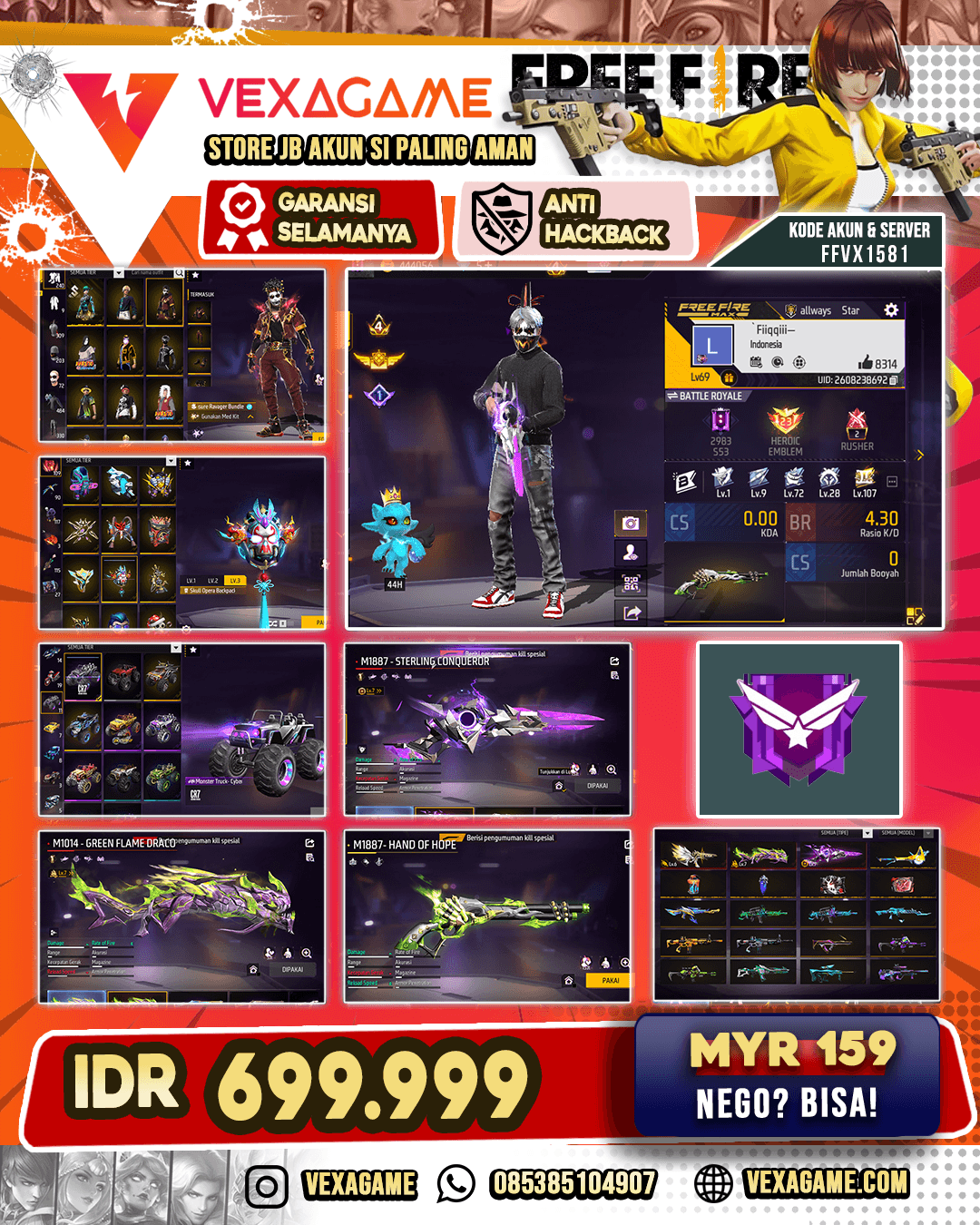 EVO M1887 MAX | EVO M1014 MAX | EVO MP5 OTW MAX | SG LUMUT | VAULT OTW 500 | FACE JOKER V2