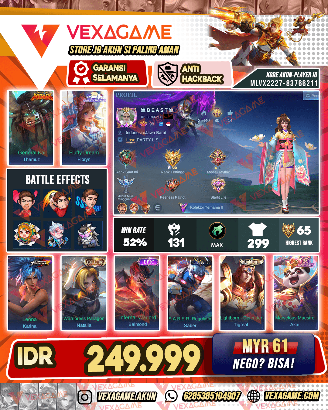 Thamuz Kungfu Panda X Floryn Sanrio | Emblem MAX & Hero MAX