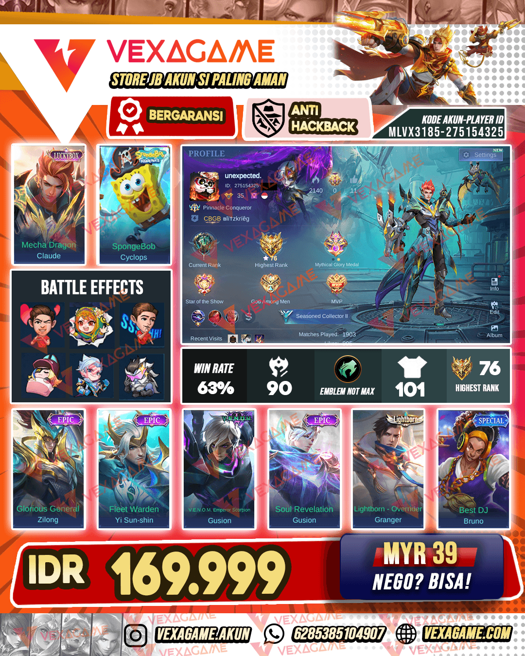Claude Luckybox | Ex Glory