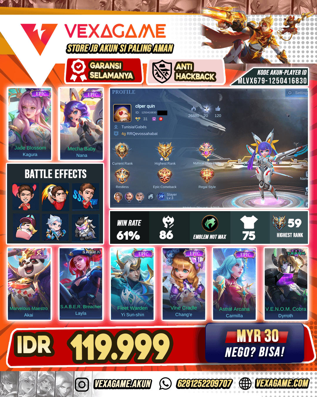 Nana Epic X Kagura Epic Murah